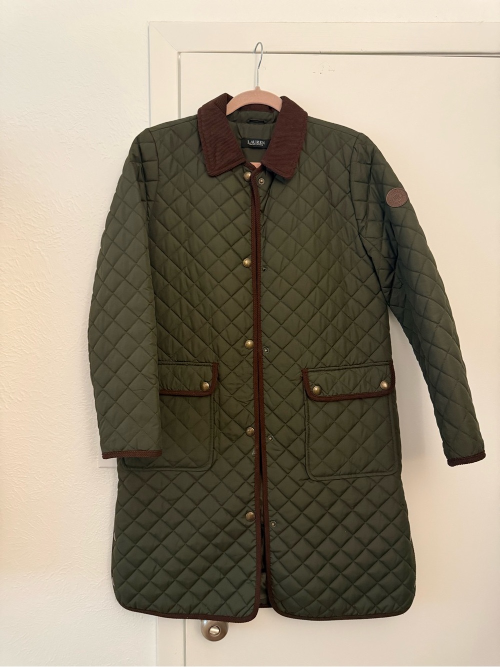 Ralph Lauren Quilted Barn Jacket in Olive
